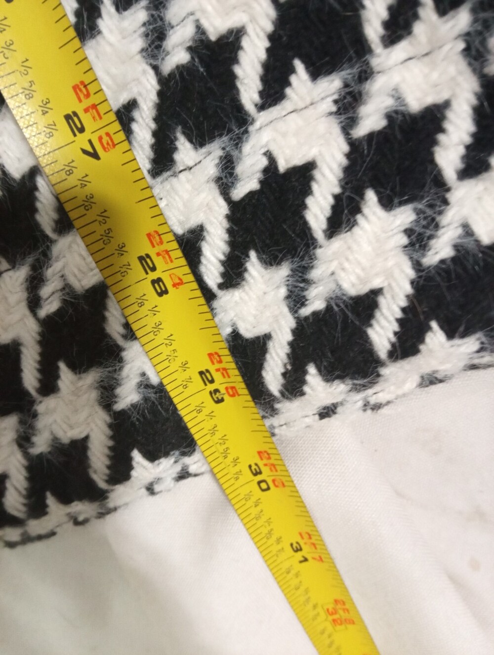 Boston Proper TimeLess Elegant Houndstooth Cape Coat Belted Zip Poncho Wrap M/L - Picture 5 of 6
